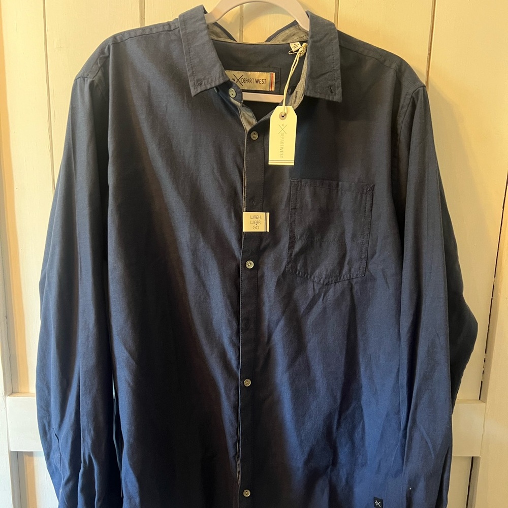 Dark blue mens Depart West button down
